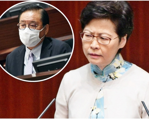 林鄭月娥向林健鋒表明,「不用兜個圈問我一些我不會答的問題」。
