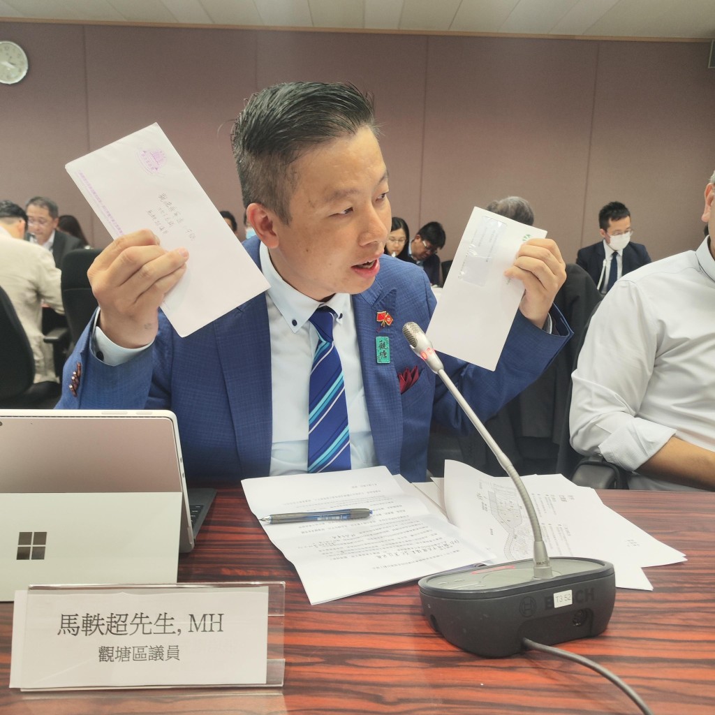 譚光舜形容另一位參選人、現任區議員馬軼超有非常豐富的業界經驗。馬軼超FB圖片 譚光舜形容另一位參選人、現任區議員馬軼超有非常豐富的業界經驗。馬軼超FB圖片