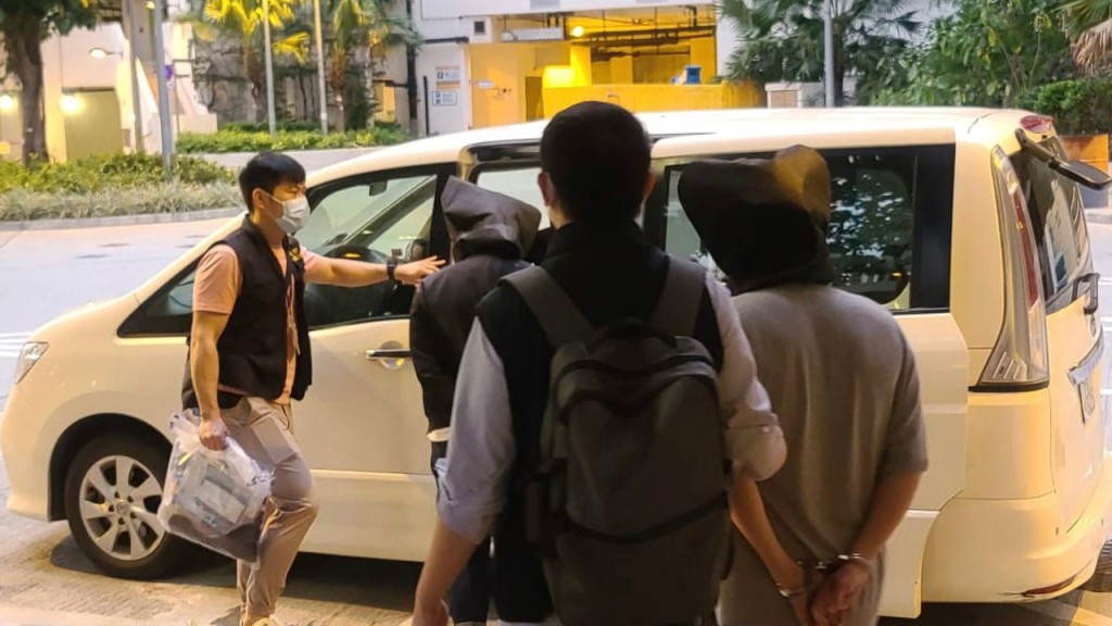 警方拘捕涉案雌雄賊。警方圖片