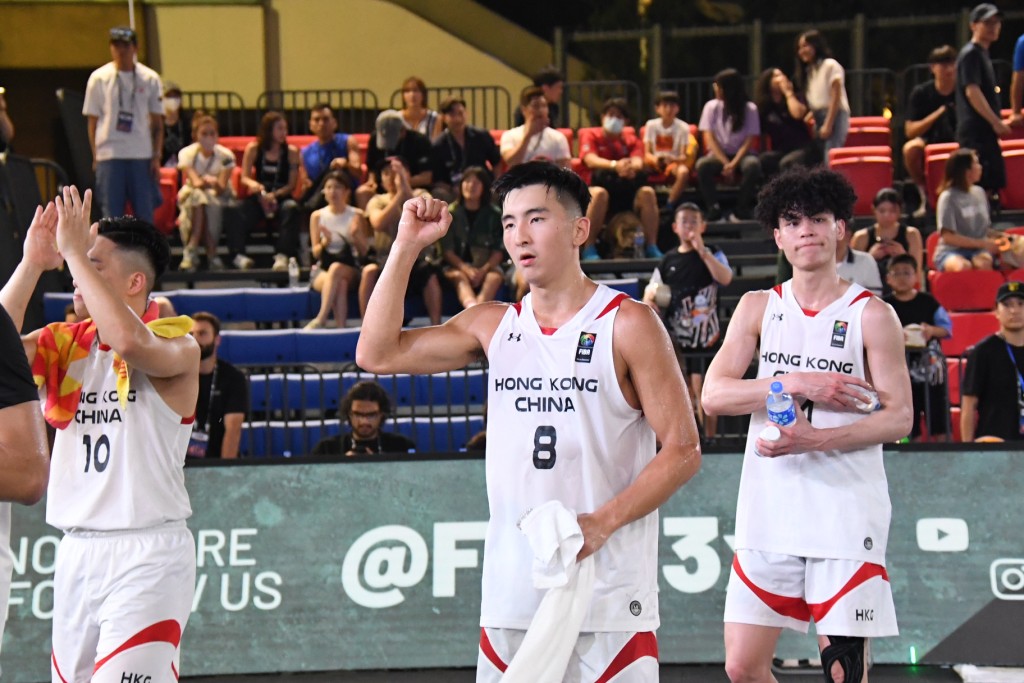  FIBA 3x3 篮球巴黎奥运资格赛，香港男子队激战瑞士。 吴家祺摄