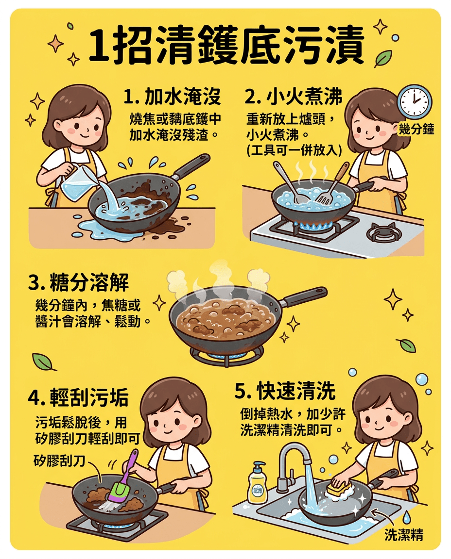 1招清镬底污渍