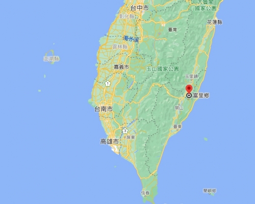 震央位於花蓮縣。Google截圖