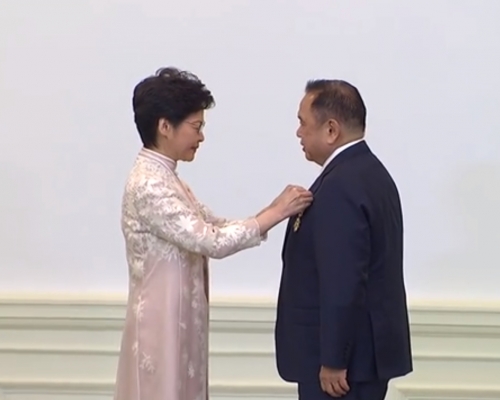 以往授勳儀式。資料圖片