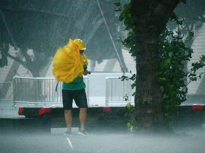 海高斯為本港帶來狂風大雨。