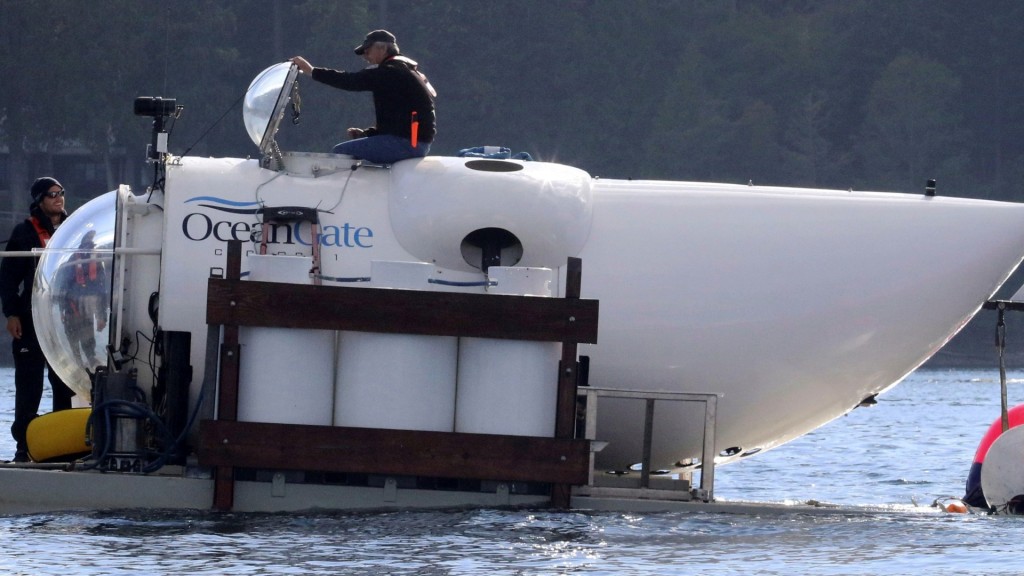 救援人员争分夺秒地寻找失踪的潜艇「泰坦号」。美联社