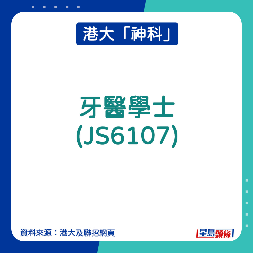 港大入學攻略2025｜港大「神科」｜牙醫學士(JS6107)