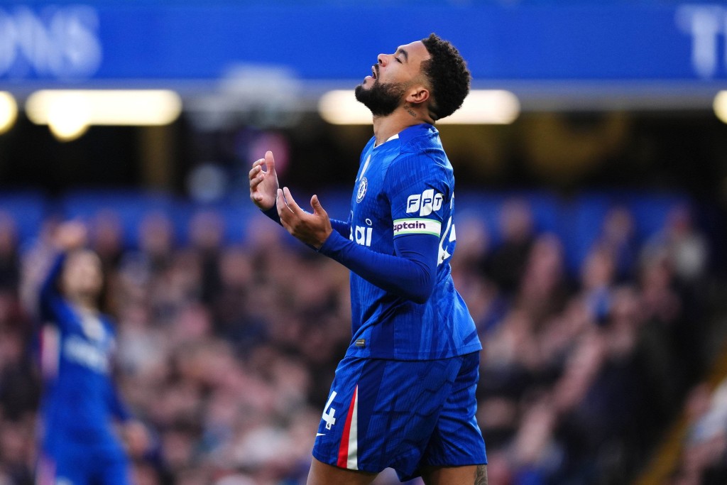 車路士右閘兼隊長列斯占士拉傷大腿腿筋。美聯社