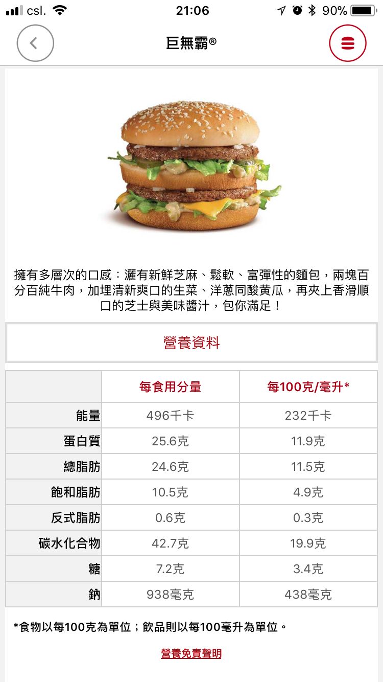 新App提供營養資訊