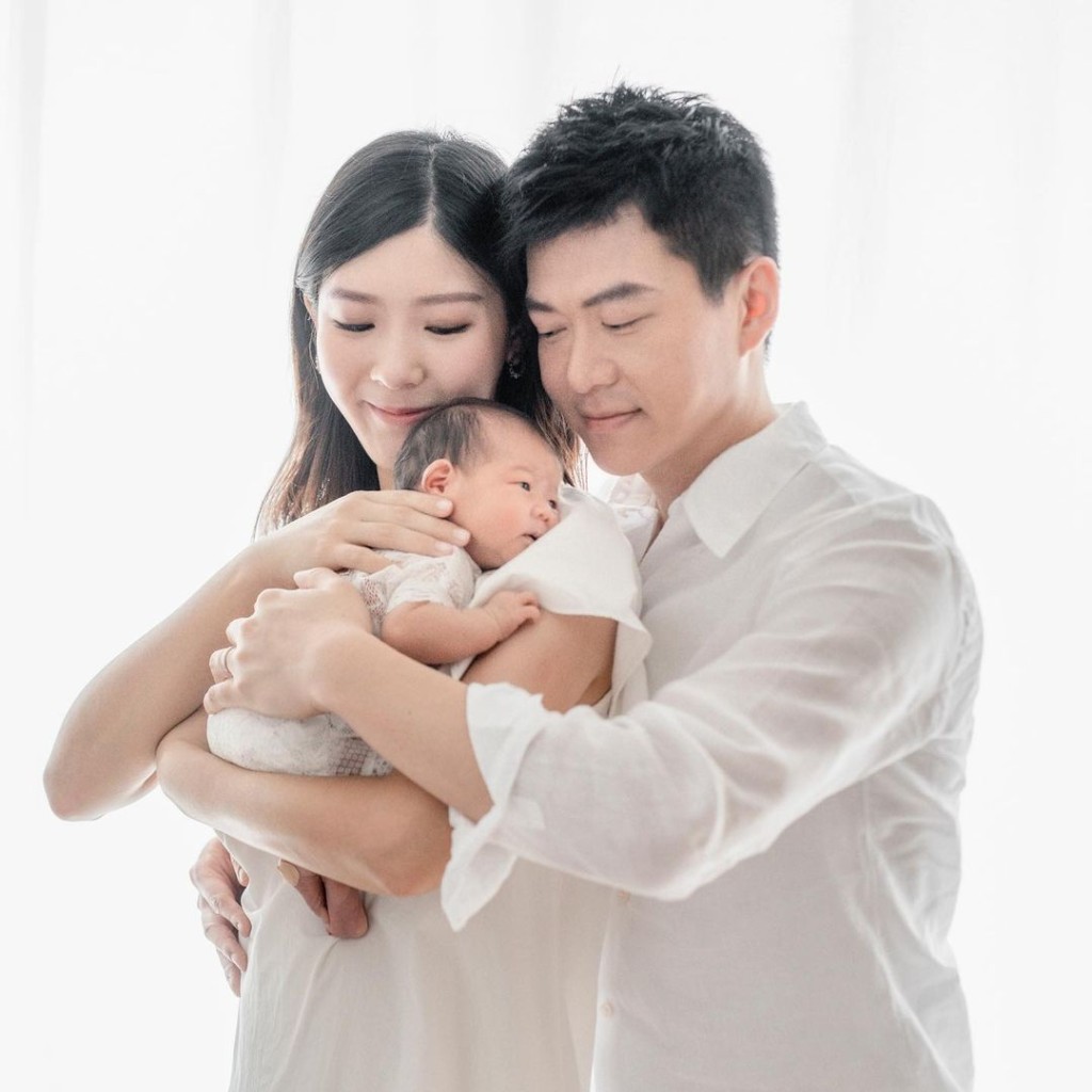 余香凝為老公慶祝父親節。