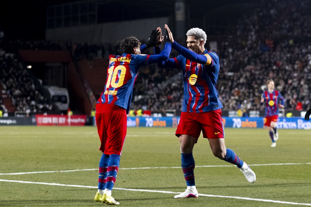 巴塞隆拿作客2:1击败西乙球队阿尔巴塞特。法新社