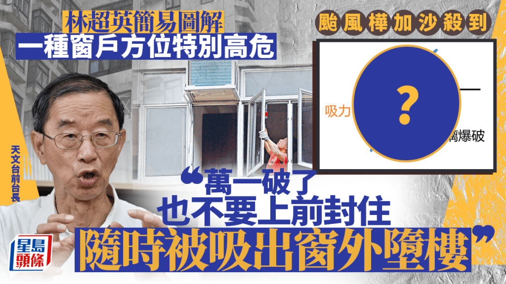 颱風樺加沙︱林超英解構玻璃窗爆破成因 一種方位窗戶特別高危（附圖解）