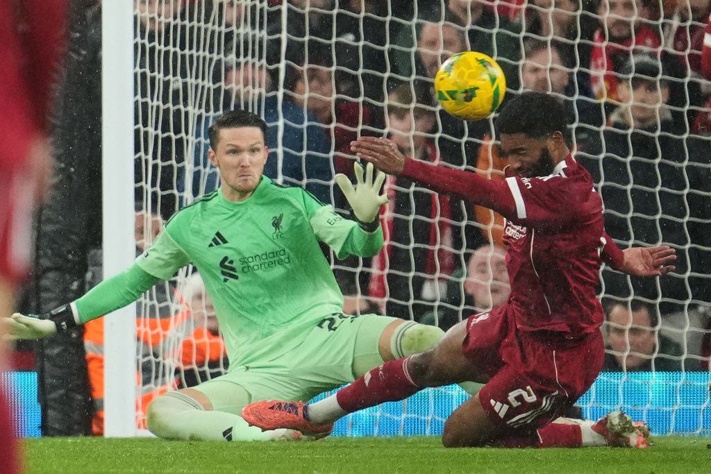 利物浦於聯賽盃16強鬥水晶宮大幅度輪換。美聯社 利物浦於聯賽盃16強鬥水晶宮大幅度輪換。美聯社