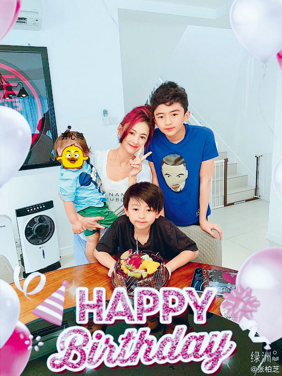 栢芝遮漏了孻子的頭髮，因而令人懷疑BB的生父可能是外國人。