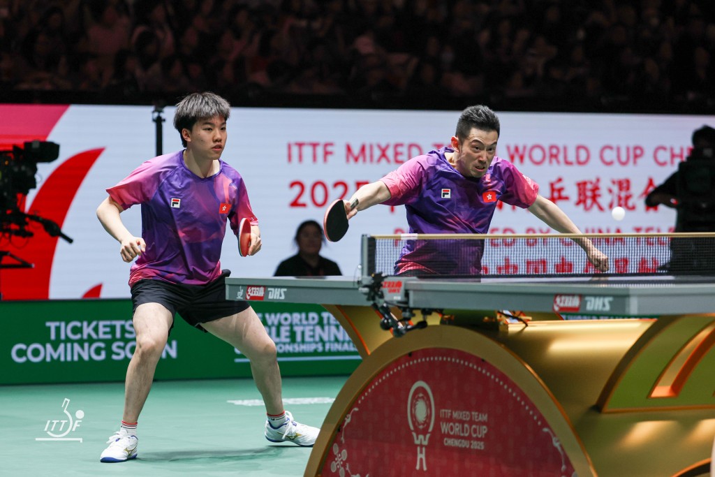港队男双陈颢桦/黄镇廷。ITTF图片 港队男双陈颢桦/黄镇廷。ITTF图片