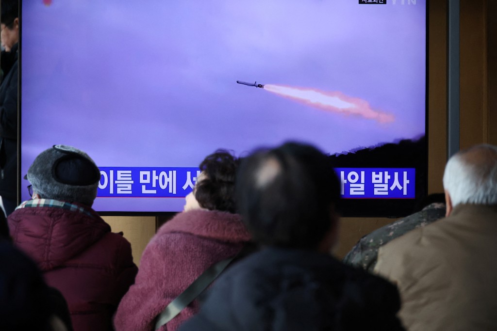 南韩关注北韩再射导弹。路透社