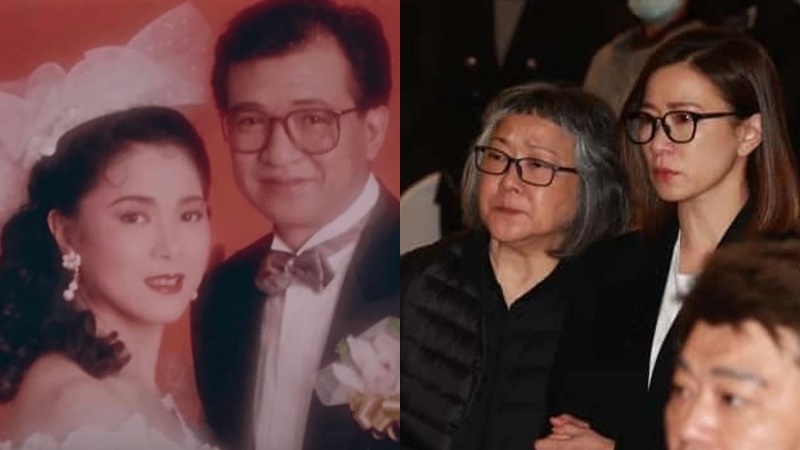 遺孀龍嬿而上山送別許紹雄後首現身  一頭白髮身形明顯消瘦  Benz雄繼子一家三口深情陪伴