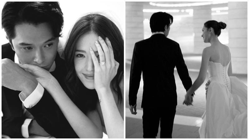 許瑋甯邱澤補辦世紀婚禮 純白婚紗點綴著閃亮寶石 超大鑽戒成焦點 新娘一事當場淚崩