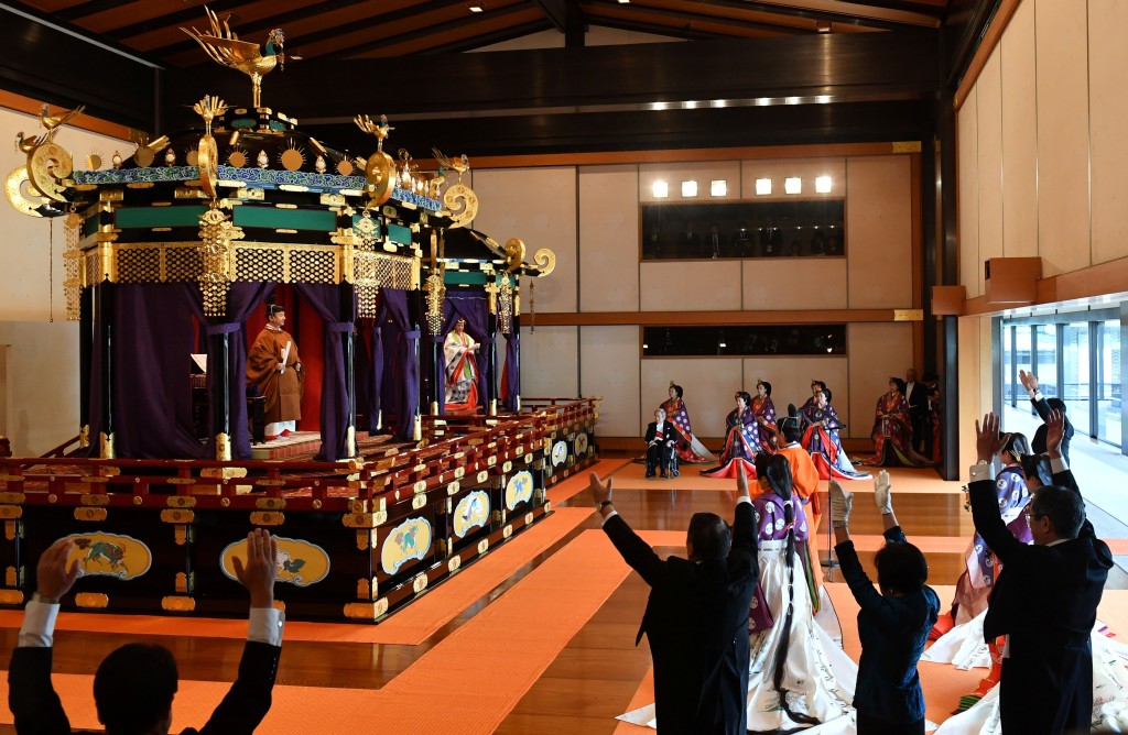 日皇即位儀式「正殿之儀」。（路透社）