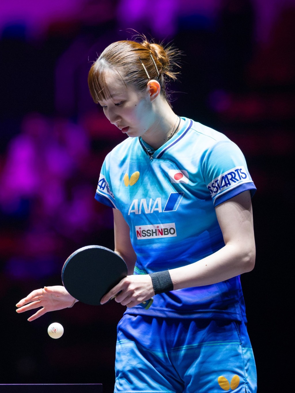 陳熠苦戰七局險勝早田希娜（圖），闖女單決賽與張本美和爭冠。WTT官方圖片