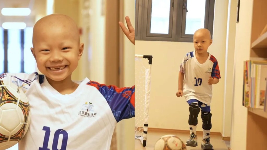 「想去真正的球場踢一次球！」6歲抗癌小勇士聯賽圓夢 踢進「人生第一球」獲萬人歡呼