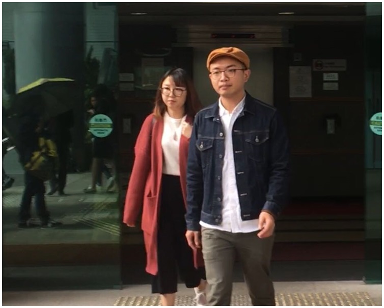被告鍾雪瑩(女)及張子龍(男)。劉曉曦攝
