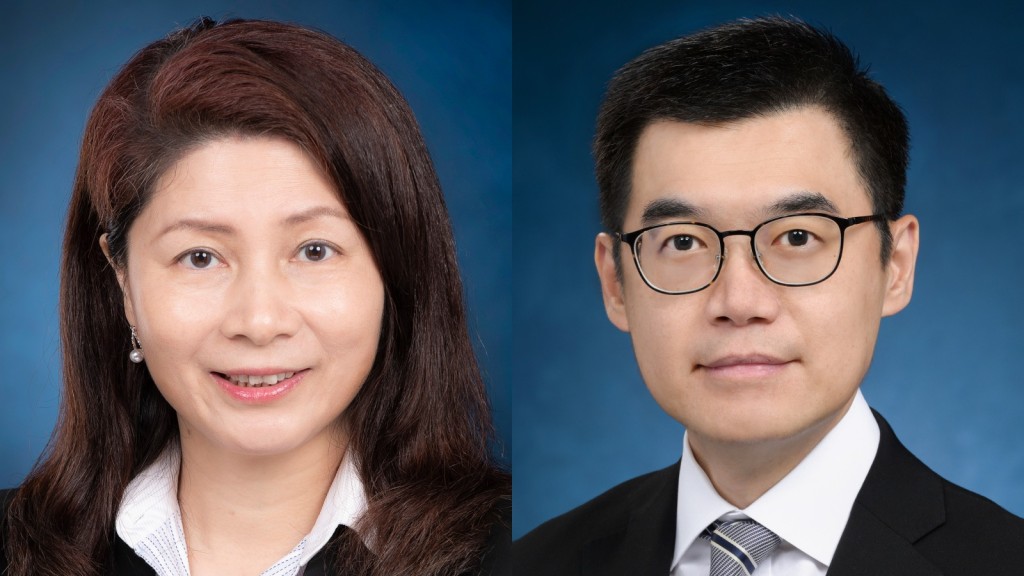 周天行(右)明日（21日）起接替楊美琪(左)出任刑事檢控專員。政府新聞處