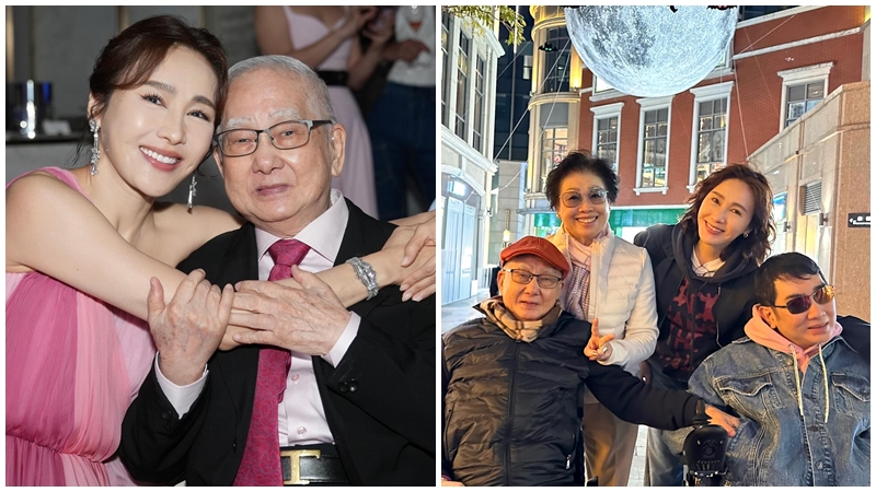 黎姿為父慶生三代同堂幸福滿瀉！88歲爸爸展現驚人記憶力 精神矍鑠更勝從前