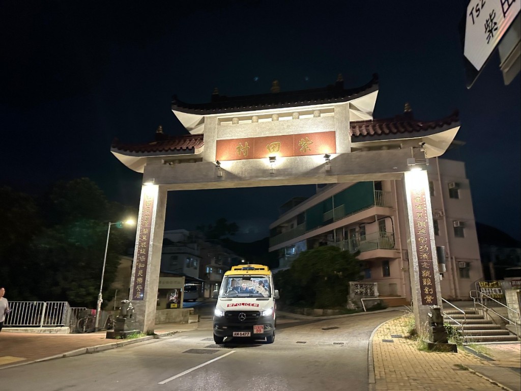 現場位於屯門紫田村。 現場位於屯門紫田村。
