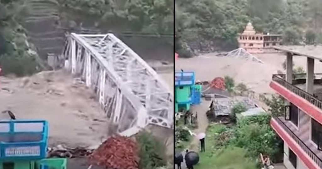 印度各地暴雨成災，最少造成22人死亡，多條大橋被沖垮。 