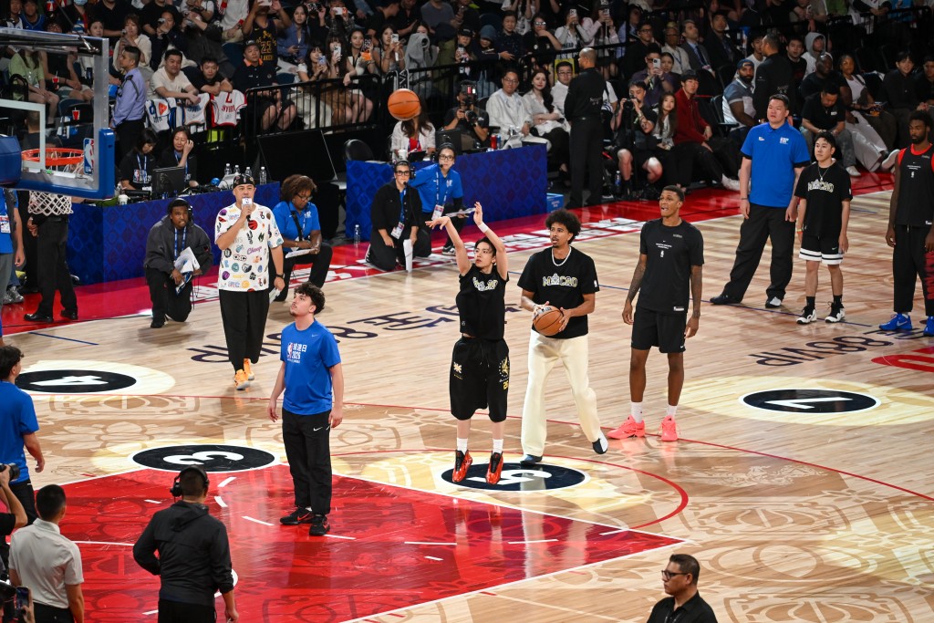 投籃之星大賽。魏國謙攝 投籃之星大賽。魏國謙攝