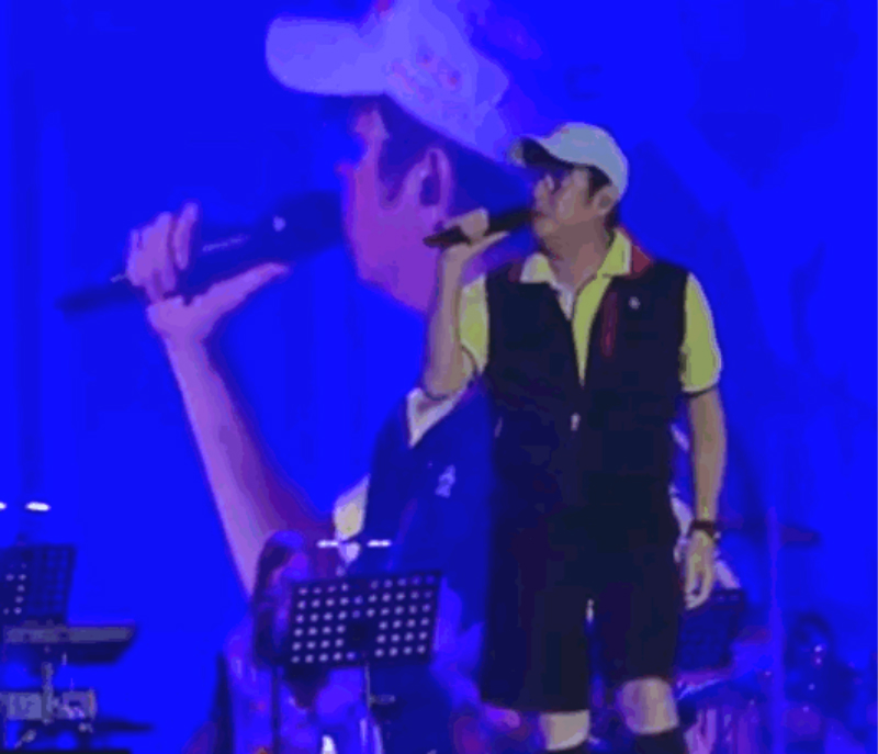 譚詠麟今日在微博上載綵排短片。網上圖片