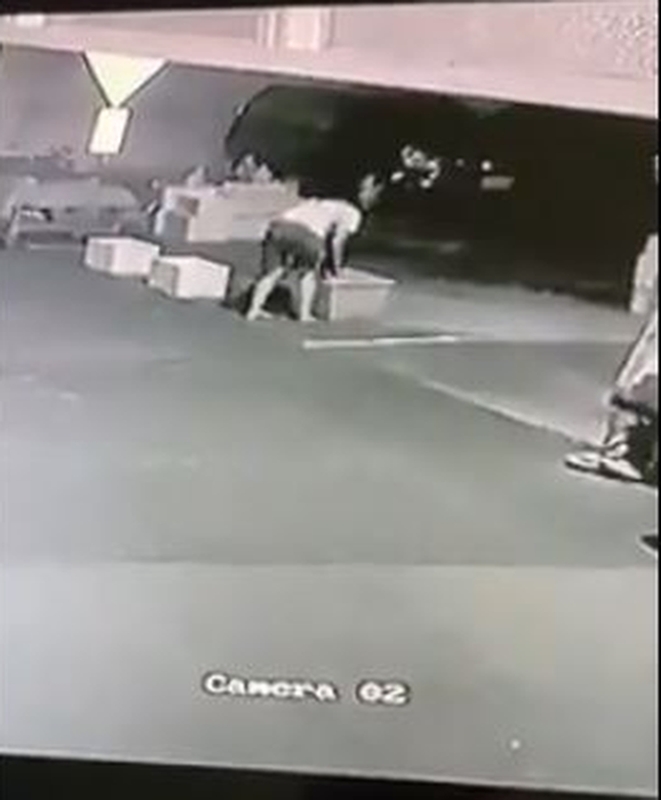 女子將小狗放入有水的膠桶就離開不理小狗死活。fb