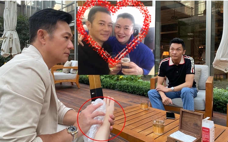 輝哥同關禮傑聚會期間,個心戥緊老婆扭傷腳而肉痛。