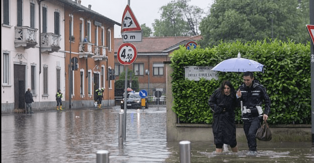 过去几周，暴风雨和强降雨使意大利北部许多地区被淹没。美联社