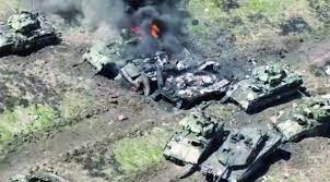 网传大量西方的坦克、装甲车在俄乌战场被击毁。
