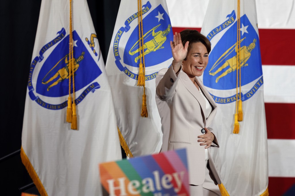 希利(Maura Healey)成為麻省新任州長。AP圖