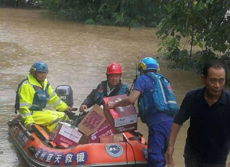 四川巴中等上游地區暴雨影響,造成達州渠江等河流水位上漲。網上圖片