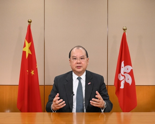 張建宗表示有國家質疑港區國安法是「匪夷所思」。政府新聞處圖片