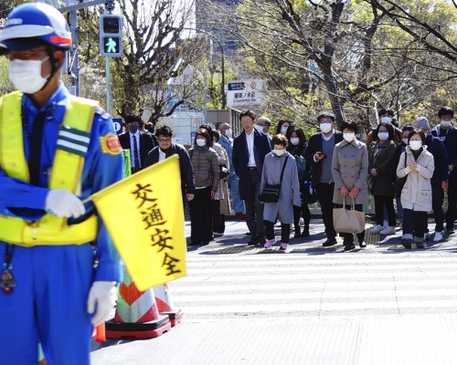 日本疫情嚴重。AP圖片