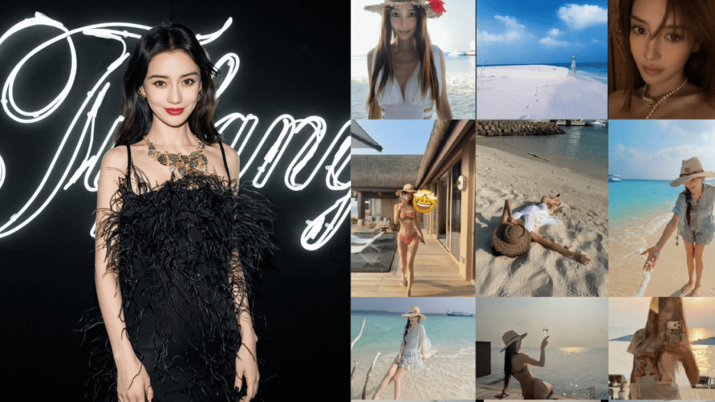 Angelababy激罕晒比堅尼照  豐滿上圍蜜桃臀盡展不科學身材  大尺度泳照為復出試水溫？