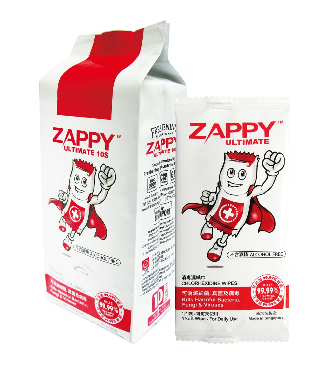 【$30/3件】Zappy Ultimate消毒湿巾（10片）（原价：$15.9/件）