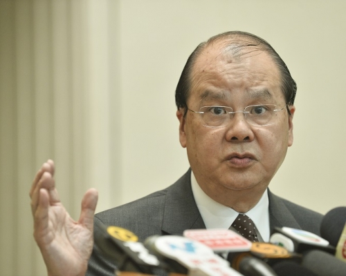 張建宗表示,相信黃偉綸只是分享閱讀後的感受,並無貶低警察的意思。資料圖片