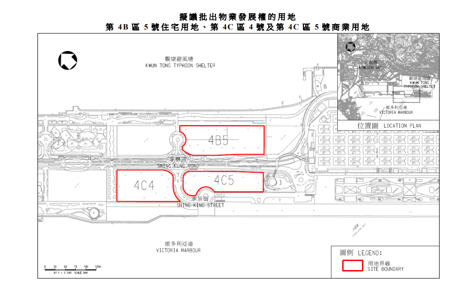 政府擬劃出予專營公司作財務資助的3幅用地位置圖。