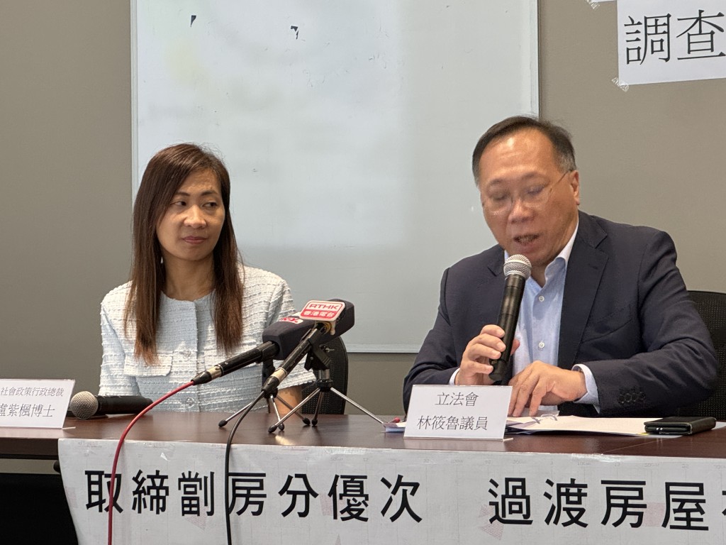 林筱魯擔人一旦取締劏房標準太高，或會導致很多居民「無家可歸」。陳俊豪攝