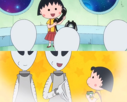 動畫交代「小丸子」櫻桃子要去很遠的地方，叫大家不必擔心。（截圖）