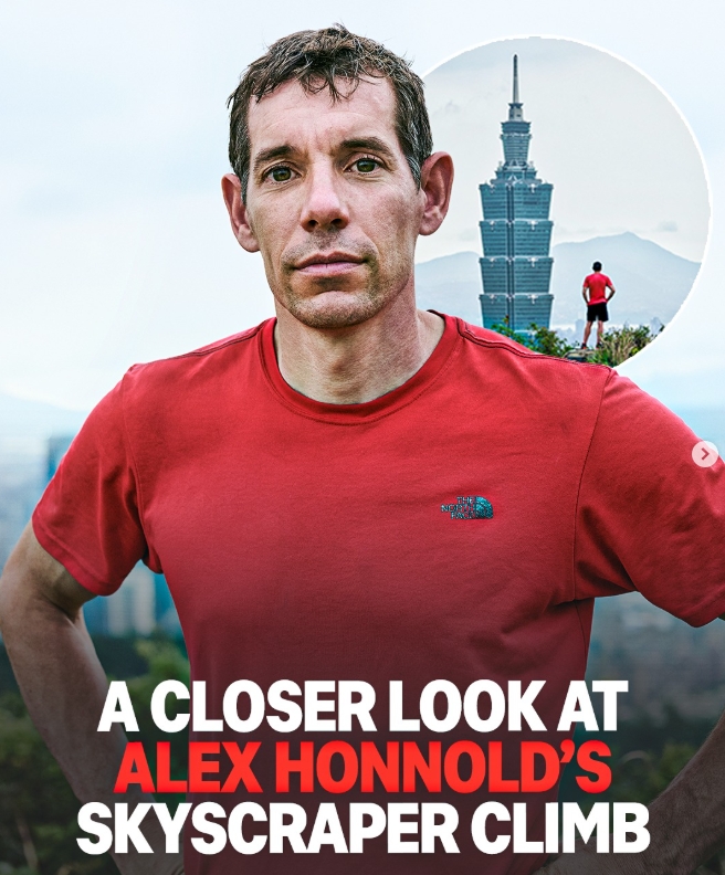 Alex Honnold徒手攀爬台北101延期。IG截圖