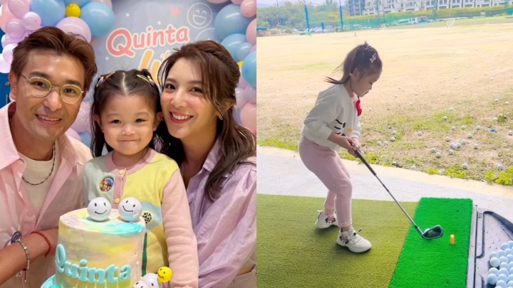 陳展鵬悉心栽培4歲愛女小豬比 讀星二代名校 仲狂報興趣班學溜冰打Golf 