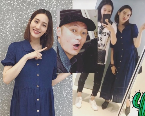 余文樂上月親認老婆有喜後，樂嫂終於甫全身照騷孕肚。