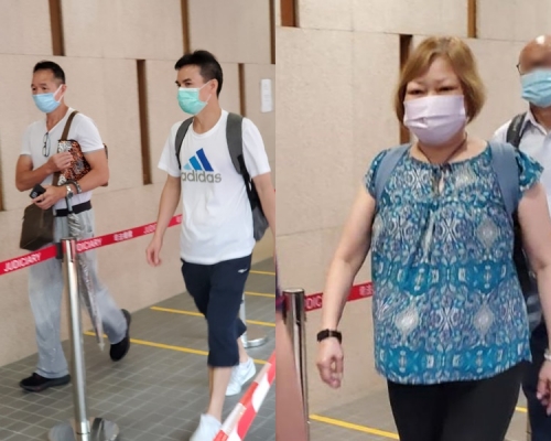其中3名申索人由左至右:馮驅隆、張景繁及林有梅。湯璧瑜攝