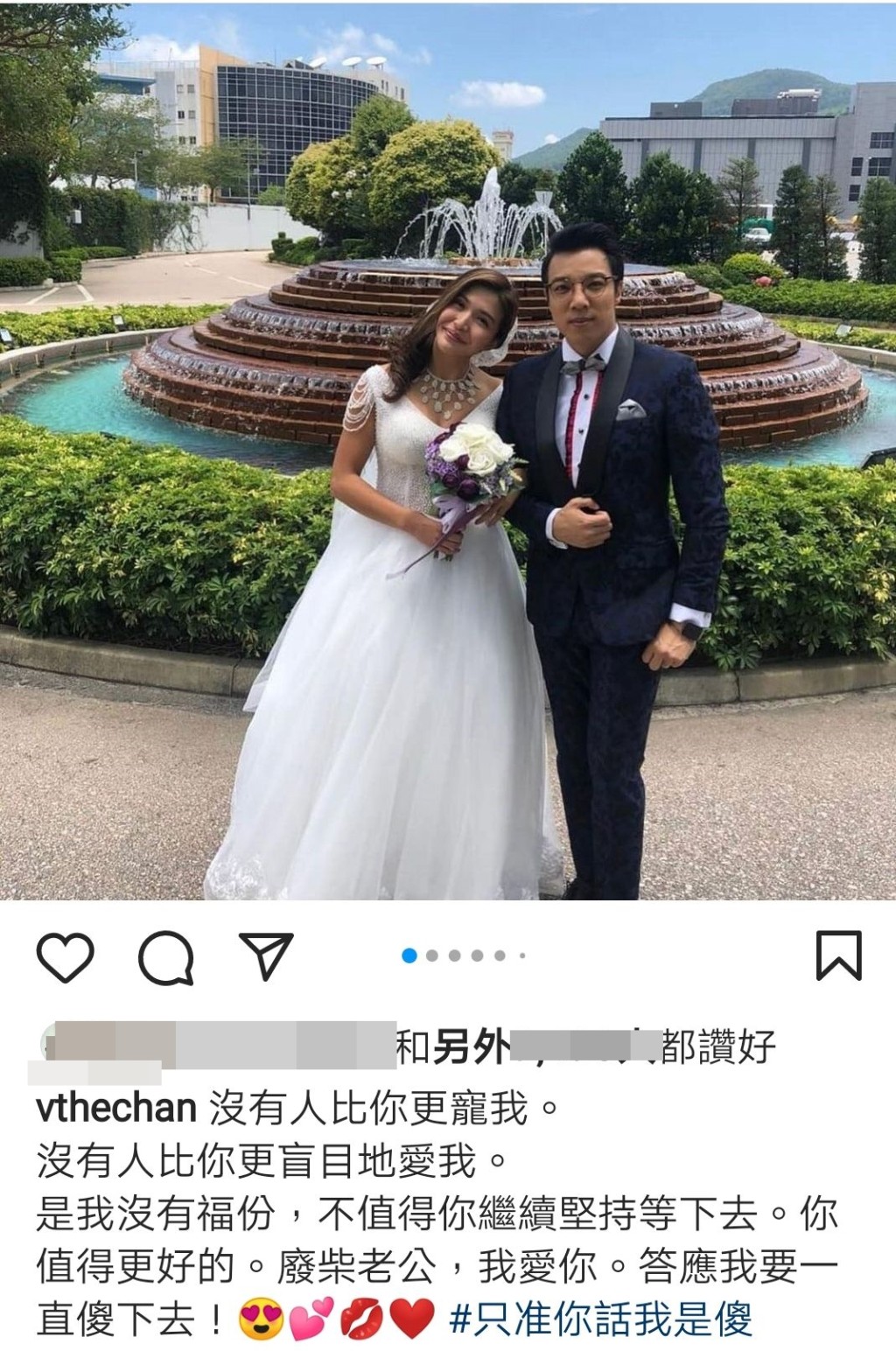 「細龍生」與「細龍太」「離婚」收場,陳偉琪感性發文表達不捨。